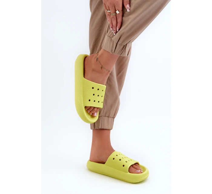 Dámské pěnové klínky na tlusté podrážce limetka Beula Dámské pěnové klínky na tlusté podrážce limetka Beula