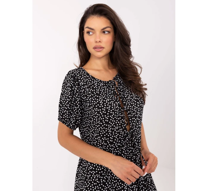 Šaty D73771M30466A černobílé