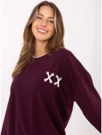 Bluza RV BL model 21480329 bordowy - FPrice Bluza RV BL model 21480329 bordowy - FPrice