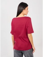 T shirt RV TS model 21888959 bordowy - FPrice T shirt RV TS model 21888959 bordowy - FPrice