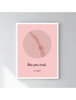 Personalizovaný plakát v rámu - 50x70 - hvězdná mapa