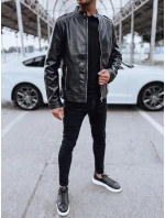 Pánská kožená bunda černá model 21978821 - Dstreet