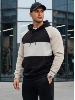 Pánská základní mikina s kapucí s a černými pruhy Dstreet model 21986006 - FashionStreet