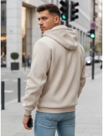 Pánská přechodná bunda s kapucí béžová FashionStreet TX5030