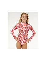 Dětský plavecký oblek RIP CURL Sunshine UPF LS Surfsuit – Girl, červený, dětský Dětský plavecký oblek RIP CURL Sunshine UPF LS Surfsuit – Girl, červený, dětský