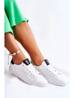 Dámské Kožené Tenisky BIG STAR HH274071 Bile-Černé Dámské Kožené Tenisky BIG STAR HH274071 Bile-Černé