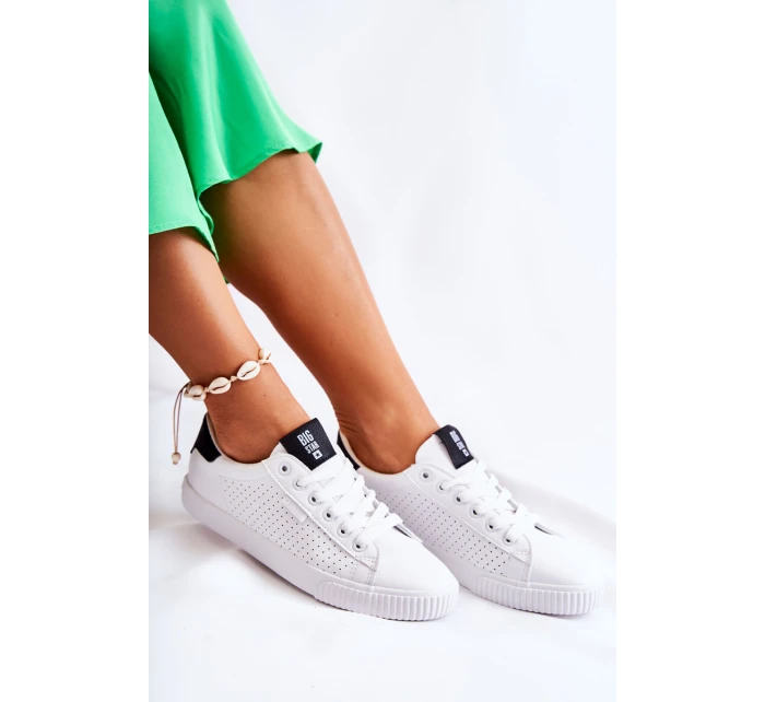 Dámské Kožené Tenisky BIG STAR HH274071 Bile-Černé Dámské Kožené Tenisky BIG STAR HH274071 Bile-Černé