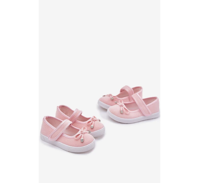 Dětské baletky s mašlí růžové Amirinas Dětské baletky s mašlí růžové Amirinas