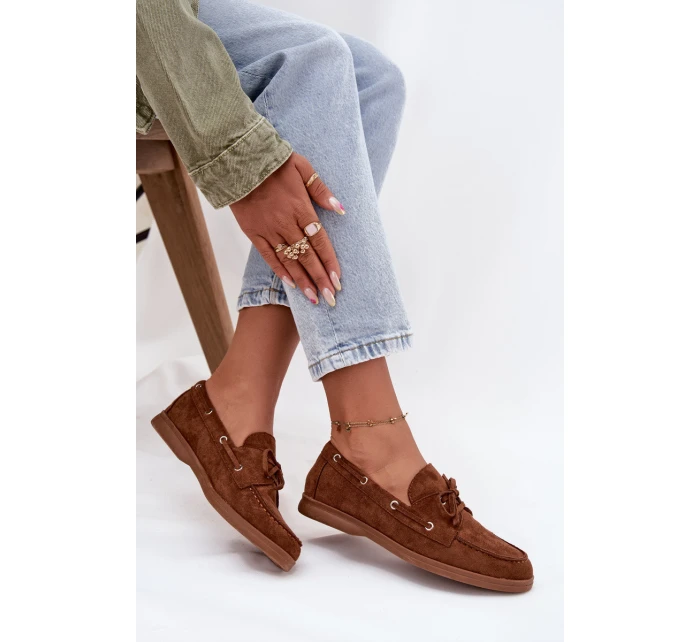 Polobotky Mokasiny Dámské S Vázáním Camel Calivra Polobotky Mokasiny Dámské S Vázáním Camel Calivra