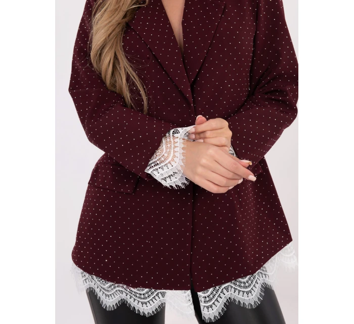 Marynarka IT MA bordowy model 21801849 - FPrice Marynarka IT MA bordowy model 21801849 - FPrice