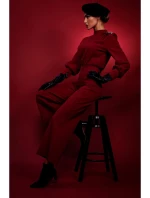 M879 Kombinéza se stojáčkem - bordó M879 Kombinéza se stojáčkem - bordó