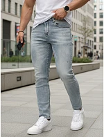 Pánské džíny slim fit fitted světle modré FashionStreet UX4489