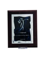 Plastový diplom s vyrytou kovovou destičkou