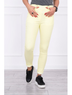 Kalhoty v barvě denim yellow