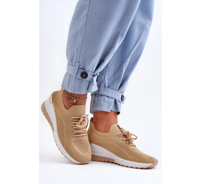 Sportovní Boty Na Podpatku Bežové model 21627622 - Boto Sportovní Boty Na Podpatku Bežové model 21627622 - Boto