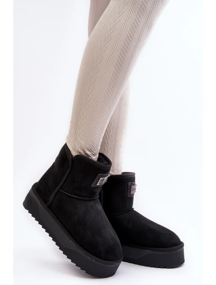 Vegan Voděodolné Sněžnice Na Platformě DFranklin DFSH371004 Černé