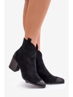 Dámské semišové teplé boty Černe model 21675647 - VINCEZA
