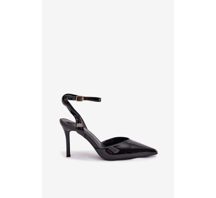 Lakované lodičky s patou černé model 21788265 - Boto Lakované lodičky s patou černé model 21788265 - Boto