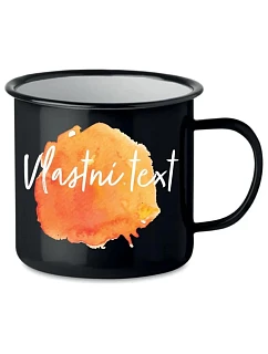 Personalizovaný retro plecháček s barevnou skvrnou