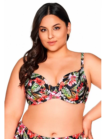 Plavková podprsenka Ava SK 218 Floral Maxi s plnými košíčky