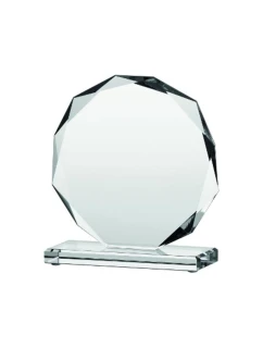 Skleněná trofej s matným podstavcem