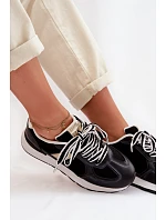 Dámské tenisky z eko kůže Černé Kelira