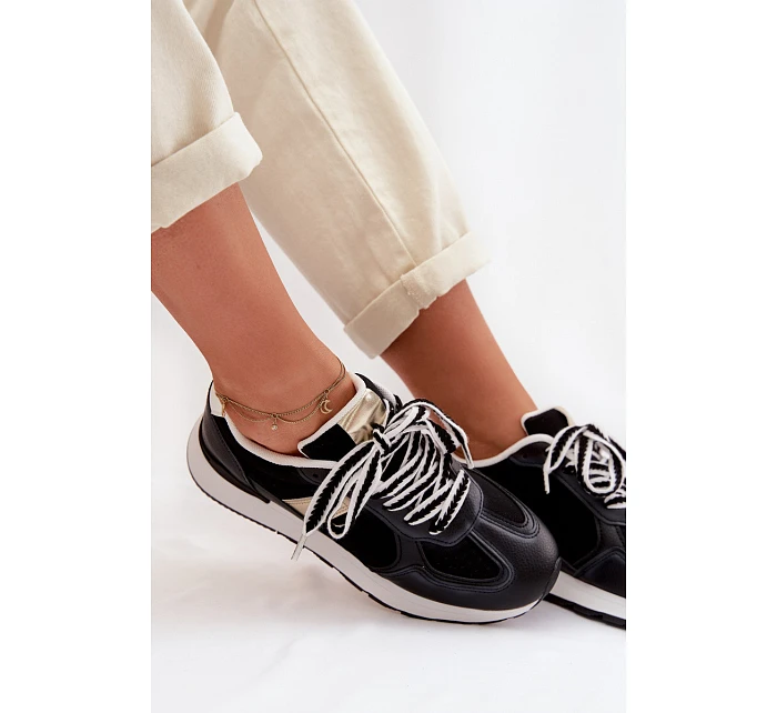 Dámské tenisky z eko kůže Černé Kelira