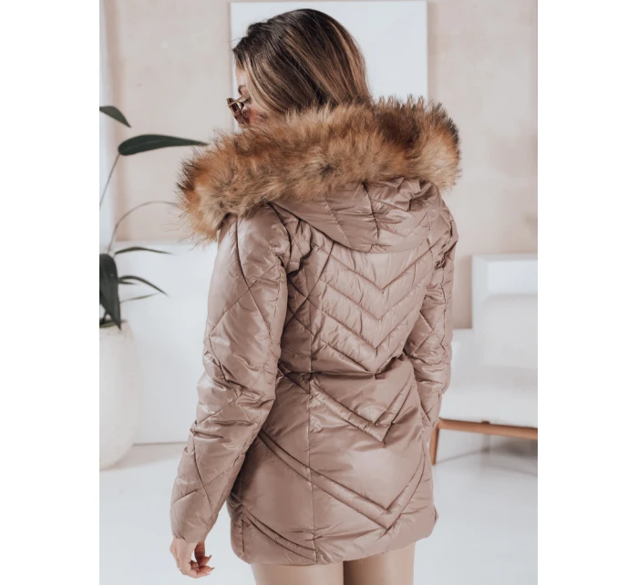 Dámská prošívaná zimní bunda SOLARIS cappuccino FashionStreet TY4010