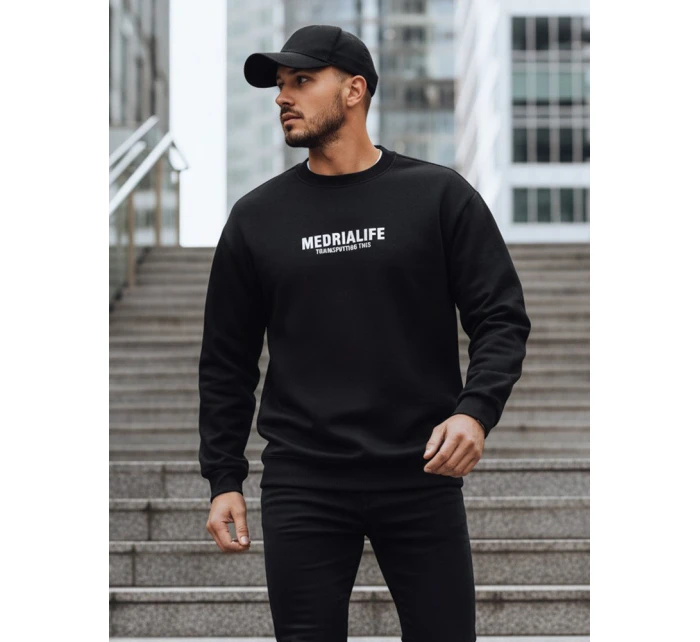 Pánská mikina s potiskem černá model 21993009 - Dstreet Pánská mikina s potiskem černá model 21993009 - Dstreet