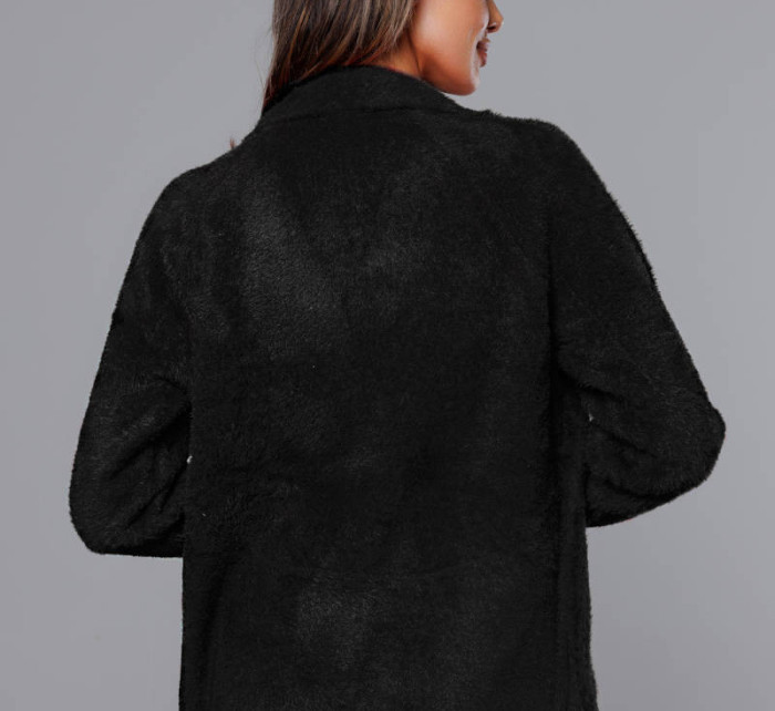 Krátký černý přehoz přes oblečení typu alpaka (CJ65)