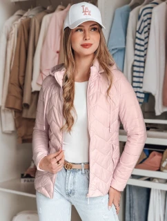 Dámská přechodná prošívaná bunda ZIPZAB světle růžová FashionStreet TY4866