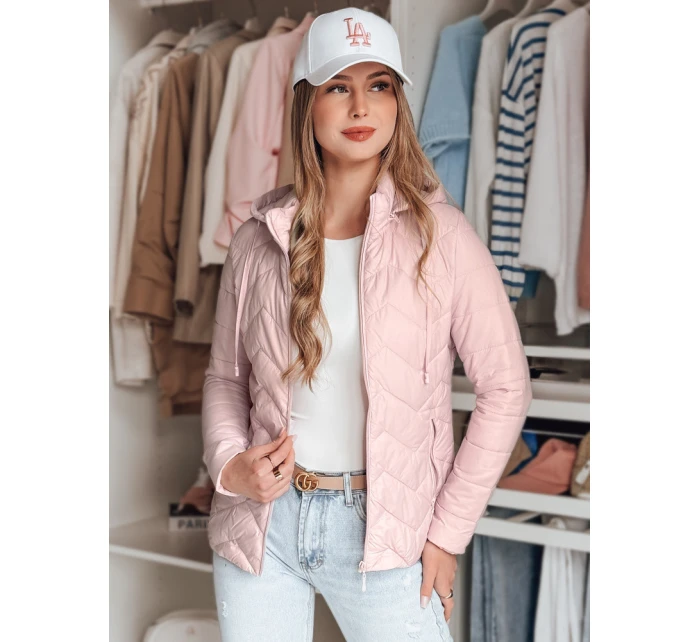 Dámská přechodná prošívaná bunda ZIPZAB světle růžová FashionStreet TY4866