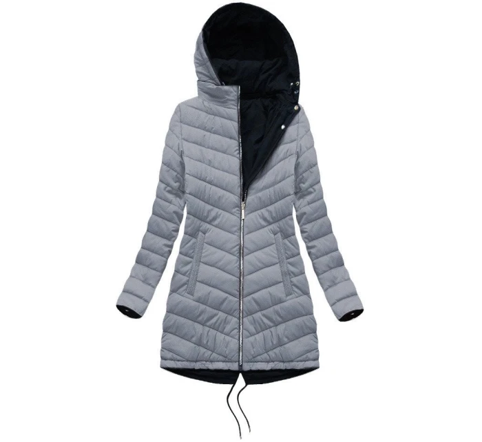 DWUSTRONNA DAMSKA KURTKA ZIMOWA Z KAPTUREM model 21241839 - MHM