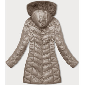 Béžová dámská zimní bunda (5M3139-62)