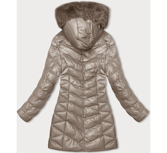 Béžová dámská zimní bunda model 21246292 - J.STYLE
