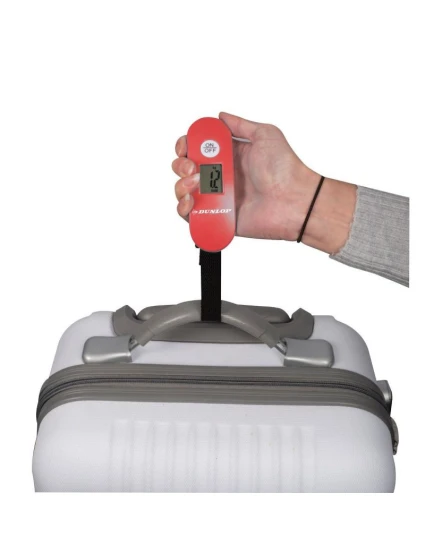 ELEKTRONICKÁ CESTOVNÍ VÁHA MAX. 40 KG DUNLOP ČERVENÁ
