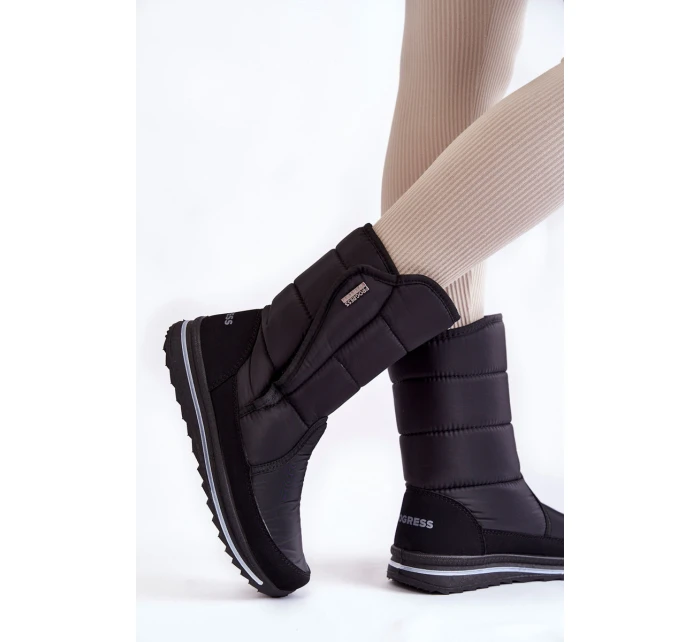 Dámské sněhule na suchý zip Progress model 21602437 Černé - Boto