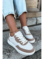 Dámské tenisky na platformě Big Star TT274278 Béžové Dámské tenisky na platformě Big Star TT274278 Béžové
