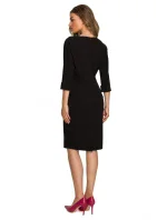 S324 Pouzdrové šaty s netopýřími rukávy - královská modř