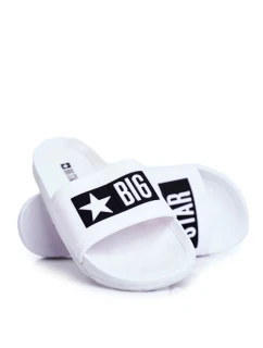 Dámské módní pantofle Big Star - bílé