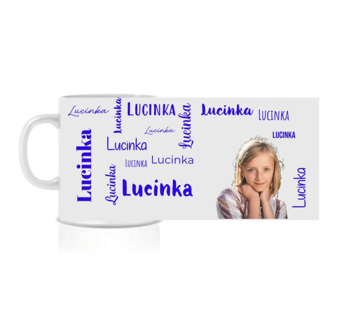 Personalizovaný klasický bílý keramický hrníček 300 ml s fotografií a textem Personalizovaný klasický bílý keramický hrníček 300 ml s fotografií a textem