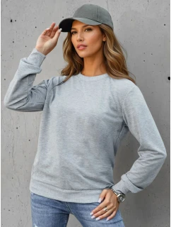 FashionStreet dámská klasická světle šedá mikina BY1544