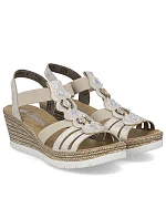 Dámské sandály pohodlné béžové model 22063265 - Rieker