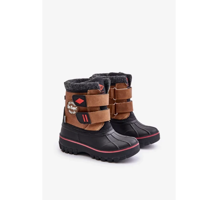 Dětské sněhule na suchý zip Lee Cooper Camel