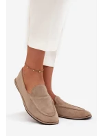 Dámské mokasíny z eko semiše Miryelle – béžové