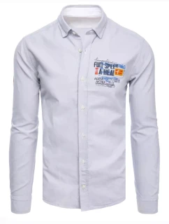 Pánská světle šedá košile FashionStreet DX2278