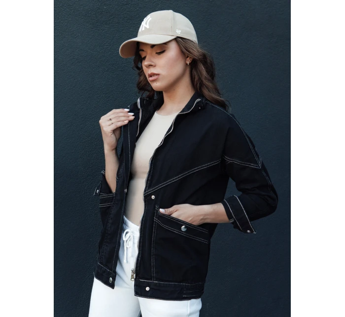 Dámská přechodná džínová bunda BERENICES černá FashionStreet TY4410