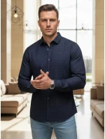 Koszula męska slim fit  granatowa model 22007683 - FashionStreet