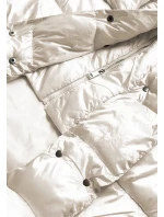 DŁUGA DAMSKA KURTKA Z BEŻOWA model 21244337 - Ann Gissy