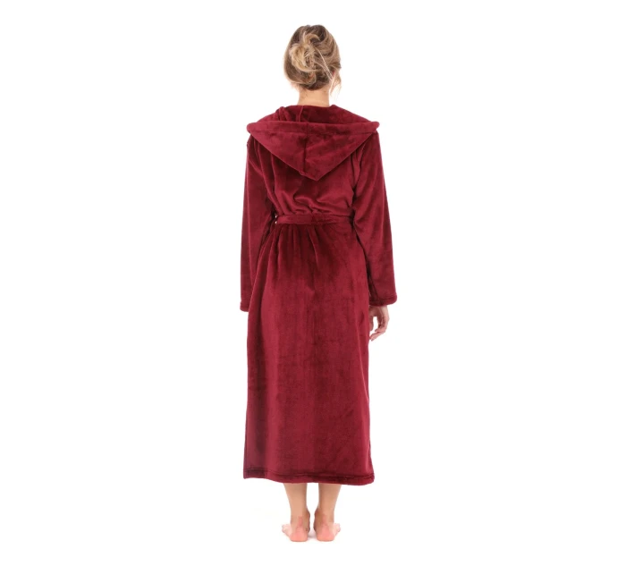 Dámský župan Siena s kapucí 3156 vínová - Vestis Dámský župan Siena s kapucí 3156 vínová - Vestis